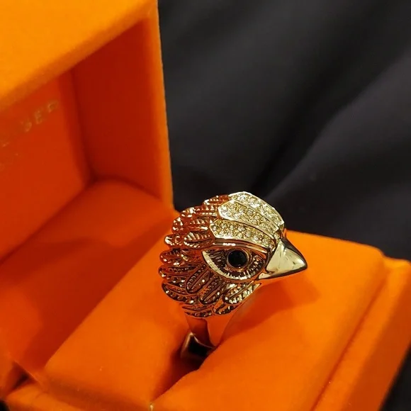 KURT GEIGER LONDON Pave' Crystal Eagle Ring Size 8 - Picture 5 of 6
